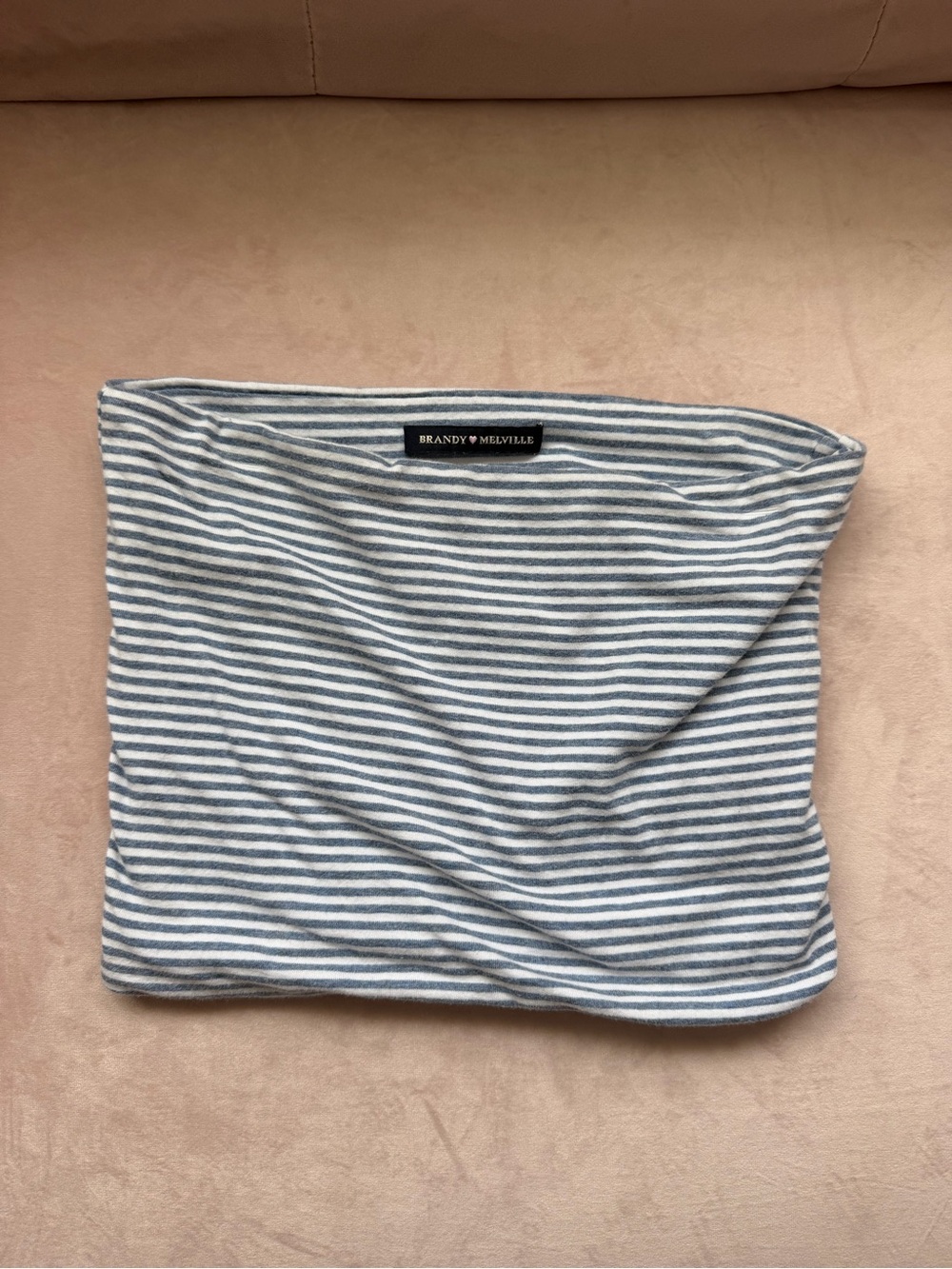 Brandy Melville Blue & White Striped Tube Top